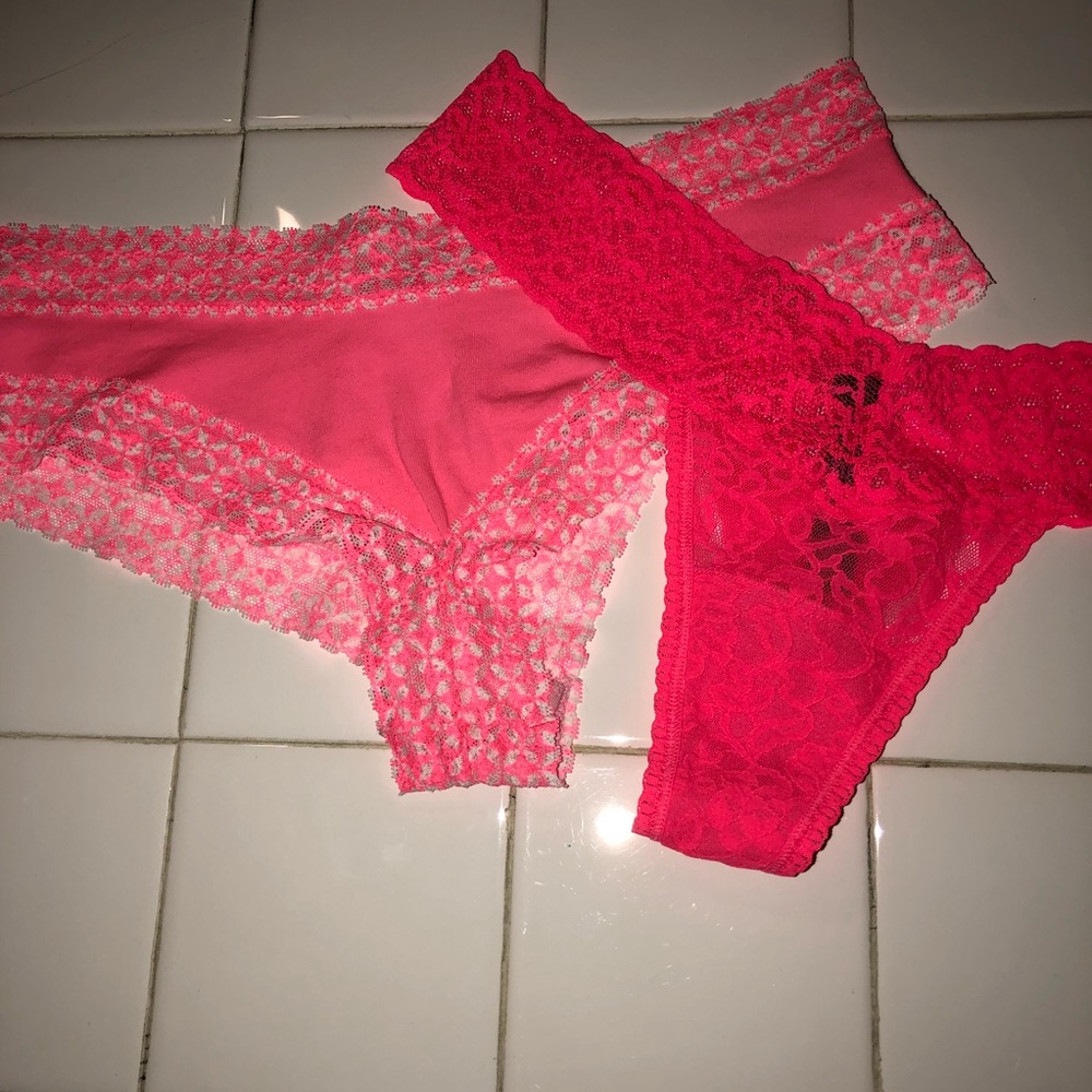 1 Lacey thong & 1 Cheeky panty
